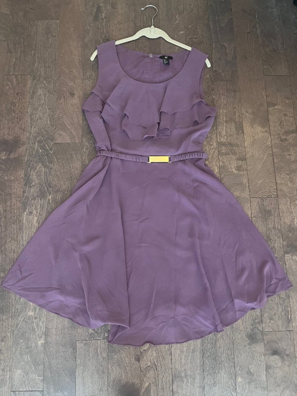 H&M Chiffon cocktail dress in lilac